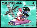 Maldives 1988 Walt Disney Space 4 L Multicolor Scott 1274